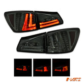 Full Smoked 3D Stripe Bar LED Tail Lights for Lexus ISF IS250 IS350 GSE20R 2005-2013